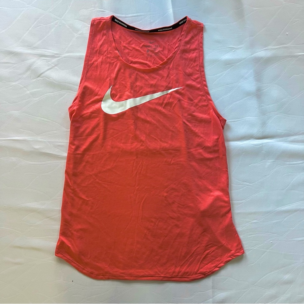 Nike Logo Running Pink Tank Top Shirt Athletic
